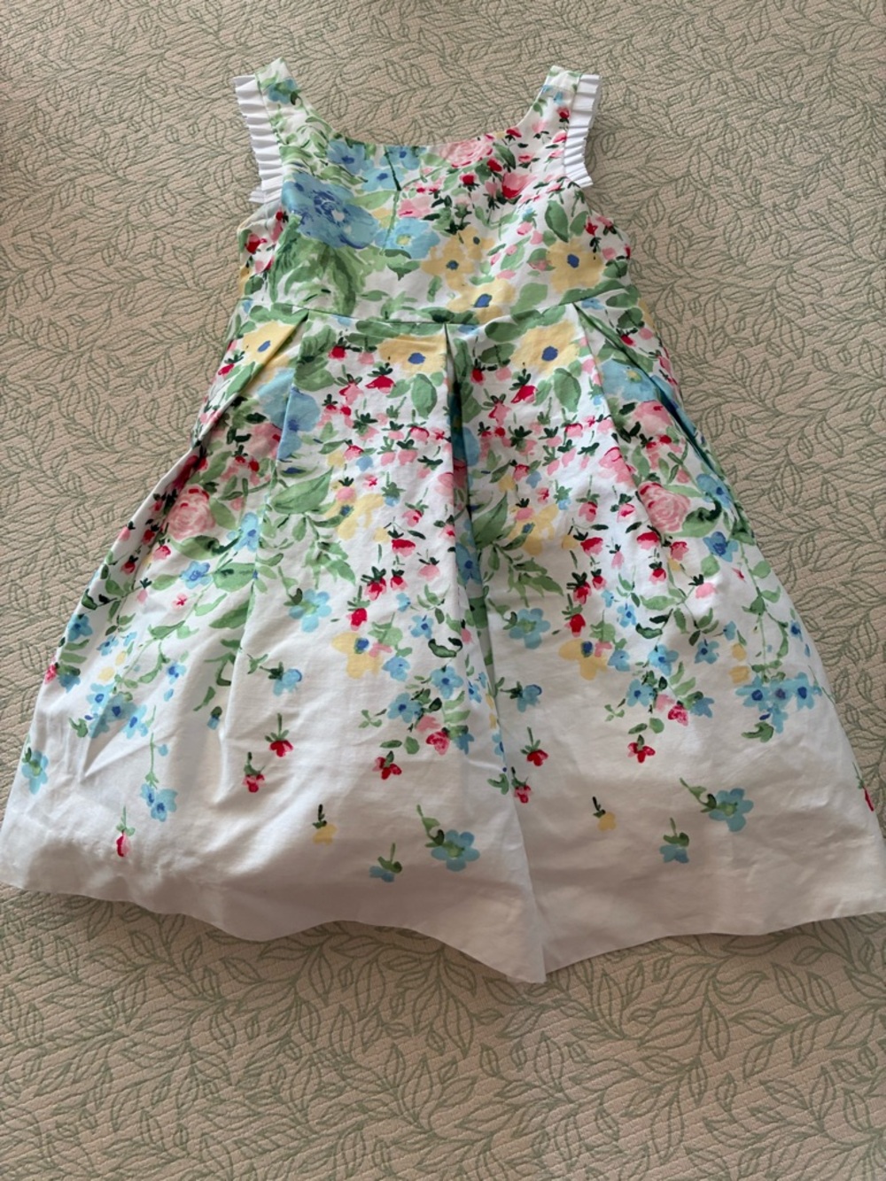 Janie and Jack White Floral Sundress with Pastel Accents